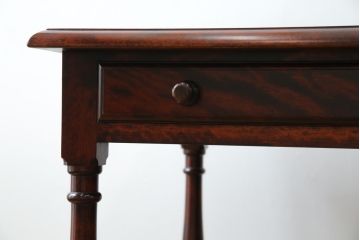 中古　九州民芸家具　和・洋どちらのお部屋にも取り入れやすい!!シックな佇まいが魅力のデスク(片袖デスク、片袖机、ワークデスク、在宅用、在宅ワーク用)(R-079163)