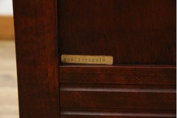 中古　九州民芸家具　和・洋どちらのお部屋にも取り入れやすい!!シックな佇まいが魅力のデスク(片袖デスク、片袖机、ワークデスク、在宅用、在宅ワーク用)(R-079163)