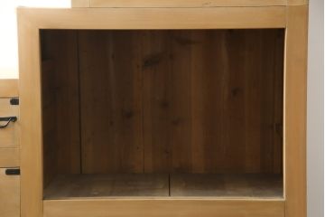 和製アンティーク　和の空間の魅力を高める二段重ね階段箪笥(時代箪笥、収納箪笥、和タンス、引き出し)(R-079164)