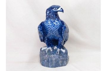 希少　1919年　デンマーク　ROYAL COPENHAGEN(ロイヤルコペンハーゲン)　Vilhelm Theodor Fischer(ヴィルヘルム・テオドール・フィッシャー)　ゴールデンイーグル　高さ 約55cm　雄々しい姿を見事に表現したフィギュリン(鷲、置物、ディスプレイ、陶器、オブジェ、鳥、鷹、北欧)(定価1,575,000円)(R-079171)