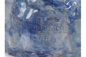 希少　1919年　デンマーク　ROYAL COPENHAGEN(ロイヤルコペンハーゲン)　Vilhelm Theodor Fischer(ヴィルヘルム・テオドール・フィッシャー)　ゴールデンイーグル　高さ 約55cm　雄々しい姿を見事に表現したフィギュリン(鷲、置物、ディスプレイ、陶器、オブジェ、鳥、鷹、北欧)(定価1,575,000円)(R-079171)