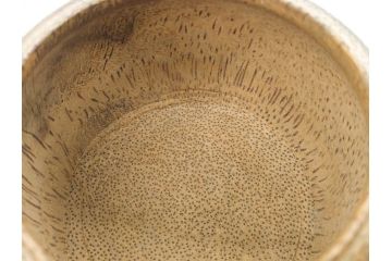 時代物　竹製　木目を生かしたデザインが目を引く碁笥(中国?、唐物?、囲碁)(R-079173)
