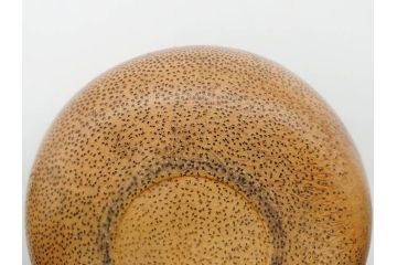 時代物　竹製　木目を生かしたデザインが目を引く碁笥(中国?、唐物?、囲碁)(R-079173)