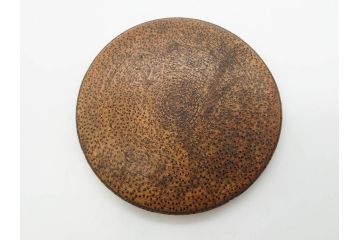 時代物　竹製　木目を生かしたデザインが目を引く碁笥(中国?、唐物?、囲碁)(R-079173)