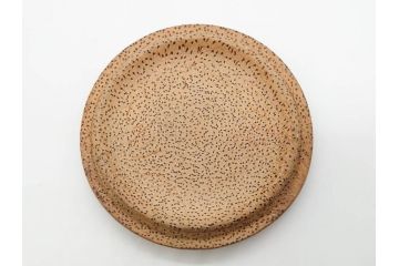 時代物　竹製　木目を生かしたデザインが目を引く碁笥(中国?、唐物?、囲碁)(R-079173)