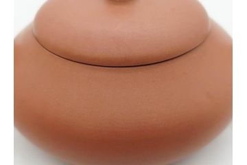 山田常山　朱泥　土の温もりを感じる茶銚(急須、茶注、煎茶道具、茶道具、茶器、和食器、共箱付き)(R-079174)