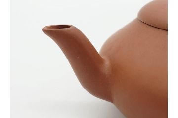 山田常山　朱泥　土の温もりを感じる茶銚(急須、茶注、煎茶道具、茶道具、茶器、和食器、共箱付き)(R-079174)