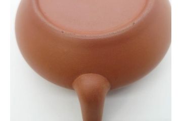 山田常山　朱泥　土の温もりを感じる茶銚(急須、茶注、煎茶道具、茶道具、茶器、和食器、共箱付き)(R-079174)