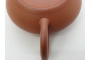 山田常山　朱泥　土の温もりを感じる茶銚(急須、茶注、煎茶道具、茶道具、茶器、和食器、共箱付き)(R-079174)