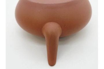 山田常山　朱泥　土の温もりを感じる茶銚(急須、茶注、煎茶道具、茶道具、茶器、和食器、共箱付き)(R-079174)