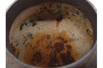 南部　祥雲堂　細かなデザインが印象的な鉄瓶(湯沸、湯瓶、茶道具、茶器、記念、サーチライト、バルーン、大黒天、鳥、エンブレム、紋章)(R-079175)