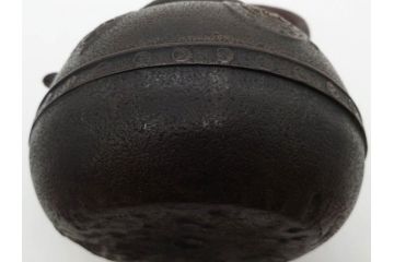 南部　祥雲堂　細かなデザインが印象的な鉄瓶(湯沸、湯瓶、茶道具、茶器、記念、サーチライト、バルーン、大黒天、鳥、エンブレム、紋章)(R-079175)