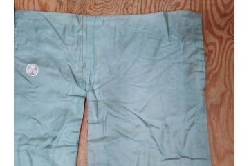 アンティーク　明治〜大正期　正絹　着物(古布、リメイク、衣装、和服、和装、女性、丸に三つ柏、家紋、御簾、几帳、牡丹、菊、扇子、花、シルク、日本、ジャパン、Japanese KIMONO)(R-079177)