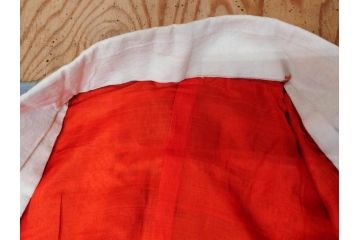 アンティーク　明治期　正絹　刺繍　縮緬　着物(古布、リメイク、絞り染め、衣装、和服、和装、女性、松竹梅、花、波、海、鶴、ツル、鳥、亀、カメ、シルク、日本、ジャパン、Japanese KIMONO)(R-079180)