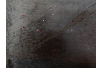 アンティーク　明治期　正絹　壁縮緬　刺繍　着物(古布、リメイク、金糸、重ね五つ目紋、家紋、衣装、和服、和装、女性、松竹梅、滝、登り鯉、魚、シルク、日本、ジャパン、Japanese KIMONO)(R-079181)