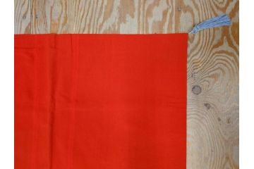 江戸〜明治期　細かな刺繍が美しい掛袱紗(古裂、古布、リメイク、金糸、鶴、ツル、松竹梅、ふくさ、フクサ、帛紗、服紗、房付き)(R-079185)