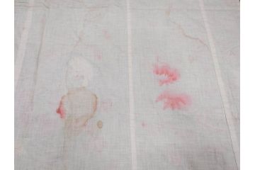 江戸〜明治期　正絹　縮緬　緻密に刺繍された吉祥文様が素晴らしい古布(掛袱紗、リメイク、金糸、松竹梅、鶴、ツル、カメ、亀、古裂、服紗、フクサ、ふくさ、帛紗)(R-079186)
