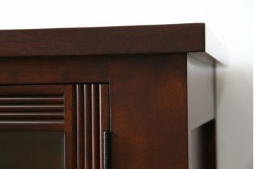 中古　美品　松本民芸家具　お洒落な空間づくりに活躍するクラシックなA型ワインボード(ワインラック、キャビネット、収納棚、戸棚、食器棚、カップボード)(定価約65万円)(R-079189)