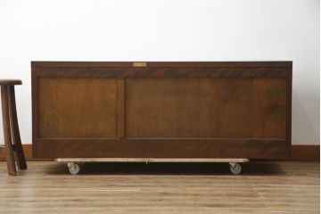 中古　美品　松本民芸家具　和・洋どちらのお部屋にも取り入れやすいローボード(テレビ台、テレビボード、サイドボード、サイドキャビネット、収納棚、戸棚、引き出し、リビングボード)(R-079194)