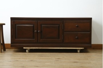 中古　美品　松本民芸家具　和洋どちらのお部屋にも取り入れやすいローボード　(R-079194)