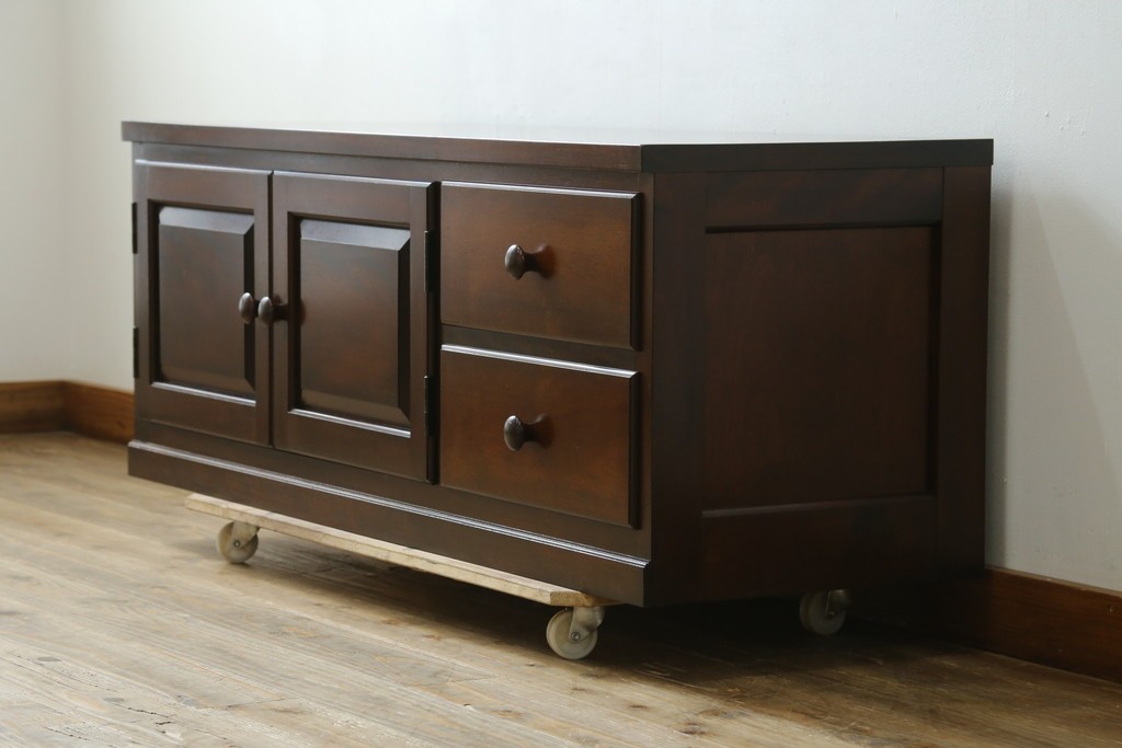 中古　美品　松本民芸家具　和洋どちらのお部屋にも取り入れやすいローボード　(R-079194)