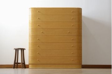 中古　美品!!　最高級!!　松創(MATSUSO・マツソウ)　バーズアイメープル　シンプルで洗練された佇まいが魅力的なチェスト(引き出し)(定価約120万円)(R-079196)