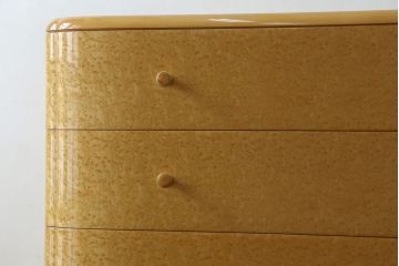 中古　美品!!　最高級!!　松創(MATSUSO・マツソウ)　バーズアイメープル　シンプルで洗練された佇まいが魅力的なチェスト(引き出し)(定価約120万円)(R-079196)