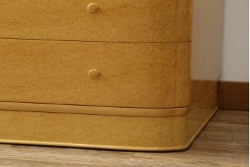 中古　美品!!　最高級!!　松創(MATSUSO・マツソウ)　バーズアイメープル　シンプルで洗練された佇まいが魅力的なチェスト(引き出し)(定価約120万円)(R-079196)