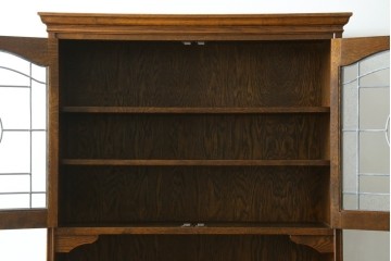 中古　三越家具　COUNTRY HOUSE(カントリーハウス)　Brugge(ブルージュ)　プロパティ　ステンドグラスが上品なキャビネット　(R-079201)