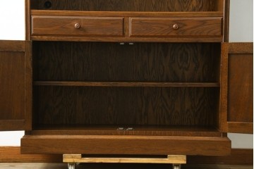 中古　三越家具　COUNTRY HOUSE(カントリーハウス)　Brugge(ブルージュ)　プロパティ　ステンドグラスが上品なキャビネット　(R-079201)