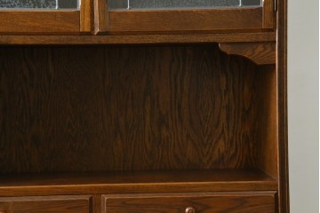 中古　三越家具　COUNTRY HOUSE(カントリーハウス)　Brugge(ブルージュ)　プロパティ　ステンドグラスが上品なキャビネット　(R-079201)