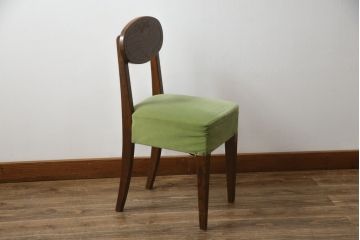 中古　三越家具(現カントリーハウス)　Brugge(ブルージュ)　オーク材　クラシカルな雰囲気漂うドレッサーとチェアのセット(化粧台、鏡台、ミラー、イス、椅子)(R-079202)