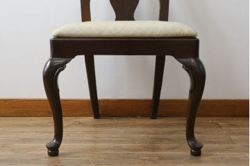 中古　DREXEL HERITAGE(ドレクセルヘリテイジ)　VINTAGE CHERRY(ビンテージチェリー)シリーズの猫脚付きチェア(ダイニングチェア、椅子、イス)(R-079204)