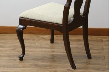 中古　DREXEL HERITAGE(ドレクセルヘリテイジ)　VINTAGE CHERRY(ビンテージチェリー)シリーズの猫脚付きチェア(ダイニングチェア、椅子、イス)(R-079204)
