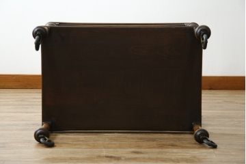 イギリスアンティーク　気品漂う佇まいが魅力的な挽き物脚のキッチンワゴン(トロリー、サイドテーブル、ワゴンテーブル、キャスターワゴン、英国)(R-079207)