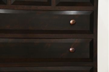 中古　特注品　松本民芸家具　整理タンス　シックで上品な佇まいが魅力的なチェスト(洋服タンス、衣装たんす、引き出し)(R-079211)