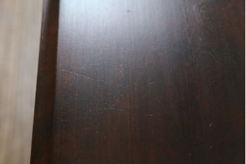 中古　北海道民芸家具　シックで落ち着いた色味と上質な木の風合いが魅力の文机(座机、ローテーブル、作業台、ワークデスク、在宅用、在宅ワーク用)(R-079214)