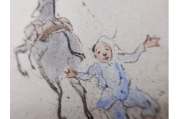 当時物　旧日本軍資料　海軍 岩村俊武　高倉正治　中将　少将　画帖(古本、書、版画、戦友記念、鳳凰山、鶏冠山、和書、古書、書籍、外箱付き)(R-079238)