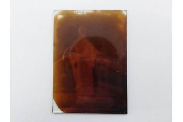 明治期　ガラス写真11点セット(硝子、古写真、ガラス乾板、ネガ、人物、着物、洋装、木箱付き)(R-079239)