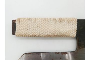孝義銘　全長305mm　そば包丁(蕎麦包丁、蕎麦切り包丁、緬切り包丁、和包丁、庖丁、ナイフ、調理器具、日本製、木製カバー付き)(R-079240)