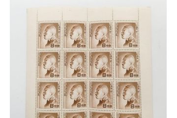 1951年　未使用切手　日本郵便　額面160円　正岡子規　切手シート1枚(文化人シリーズ、記念切手、切手コレクション、印刷庁製造、8円)(R-079241)