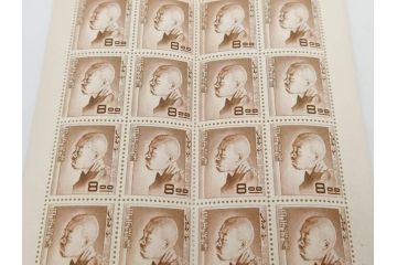 1951年　未使用切手　日本郵便　額面160円　正岡子規　切手シート1枚(文化人シリーズ、記念切手、切手コレクション、印刷庁製造、8円)(R-079241)