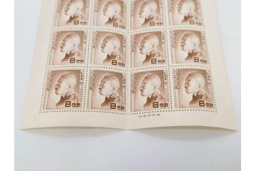 1951年　未使用切手　日本郵便　額面160円　正岡子規　切手シート1枚(文化人シリーズ、記念切手、切手コレクション、印刷庁製造、8円)(R-079241)