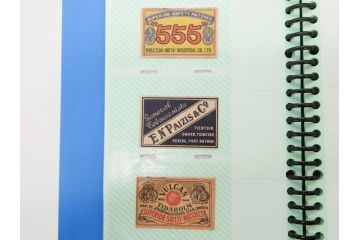 当時物　中国輸出用・日本など　マッチラベル151枚セット(マッチレッテル、マッチペーパー、燐寸、燐票、広告、商標、やっこ、奴、鶴、ツル、鶏、ツバメ、燕、鳥、騎馬、鹿、猿、サル、ライオン、獅子、狛犬、花、桜、松、魚、星、大黒天、瓢箪、ひょうたん、太陽、月、扇子、日の丸、スプーン、戦車、パイプ、ファイル付き)(R-079246)