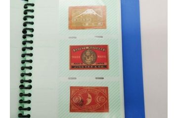 当時物　中国輸出用・日本など　マッチラベル186枚セット(マッチレッテル、マッチペーパー、燐寸、燐票、広告、商標、鐘、ベル、鹿、鳥居、戦車、馬蹄、手毬、象、ゾウ、鷲、ワシ、鶏、鶴、ツル、にわとり、ライオン、獅子、月、地球、富士山、船、ファイル付き)(R-079248)
