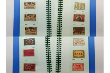 当時物　中国輸出用・日本など　マッチラベル186枚セット(マッチレッテル、マッチペーパー、燐寸、燐票、広告、商標、鐘、ベル、鹿、鳥居、戦車、馬蹄、手毬、象、ゾウ、鷲、ワシ、鶏、鶴、ツル、にわとり、ライオン、獅子、月、地球、富士山、船、ファイル付き)(R-079248)