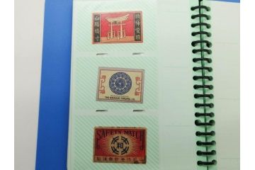 当時物　中国輸出用・日本など　マッチラベル186枚セット(マッチレッテル、マッチペーパー、燐寸、燐票、広告、商標、鐘、ベル、鹿、鳥居、戦車、馬蹄、手毬、象、ゾウ、鷲、ワシ、鶏、鶴、ツル、にわとり、ライオン、獅子、月、地球、富士山、船、ファイル付き)(R-079248)