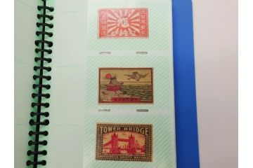 当時物　中国輸出用・日本など　マッチラベル188枚セット(マッチレッテル、マッチペーパー、燐寸、燐票、広告、商標、蒸気船、船、ボート、海軍、着物美人、橋、鶴、ツル、河童、カッパ、強国、スパイご用心、城、地球、龍星、ハネホシ、ビール、ウィスキー、酒、日本製、ファイル付き)(R-079249)