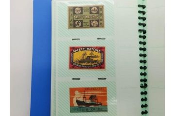 当時物　中国輸出用・日本など　マッチラベル188枚セット(マッチレッテル、マッチペーパー、燐寸、燐票、広告、商標、蒸気船、船、ボート、海軍、着物美人、橋、鶴、ツル、河童、カッパ、強国、スパイご用心、城、地球、龍星、ハネホシ、ビール、ウィスキー、酒、日本製、ファイル付き)(R-079249)