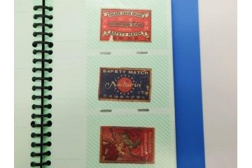 当時物　中国輸出用・日本など　マッチラベル165枚セット(マッチレッテル、マッチペーパー、燐寸、燐票、広告、商標、虎、猿、鷲、牛、大黒天、月、桜、日の丸、扇子、ライオン、獅子、鶴、ツル、馬蹄、龍、ハネボシ、鹿、和太鼓、ペガサス、日本製、ファイル付き)(R-079250)